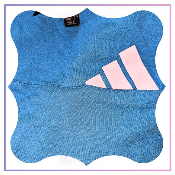 Unisex Adidas Teal/Blue Sports T, w/Hidden Mesh Pocket. Size M - Picture 4 of 13